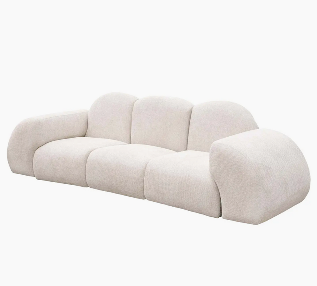Le Culver – Canapé Signature en Chenille Beige (300 cm)