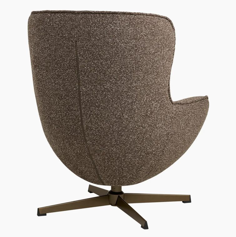 Le Blenheim – Fauteuil Lounge Pivotant Bronze & Terre d'Ombre