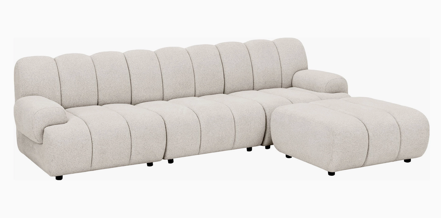 L’Espace Taza – Canapé Modulaire 3,5 Places & Pouf Lounge (275 cm)