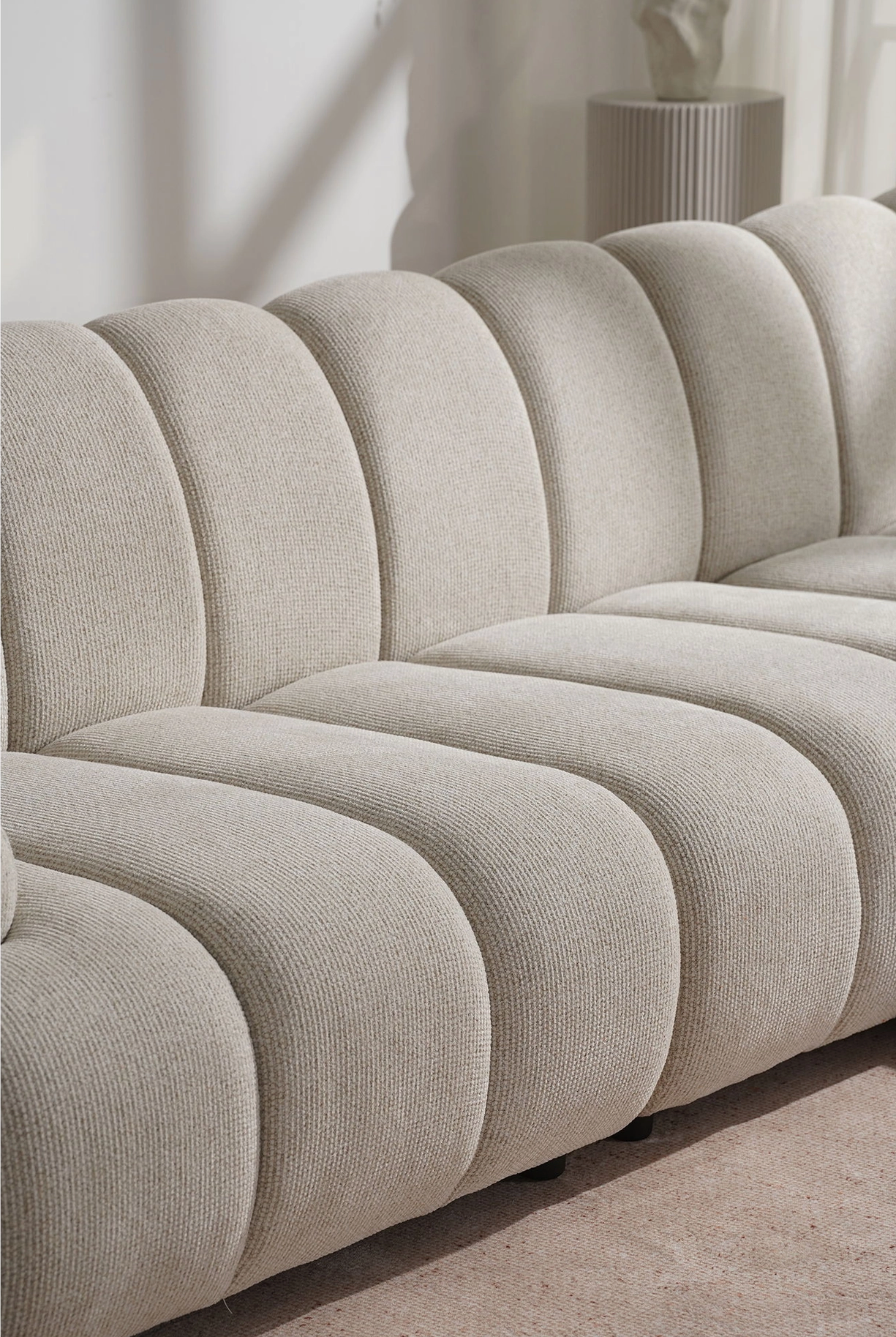 L’Espace Taza – Canapé Modulaire 3,5 Places & Pouf Lounge (275 cm)