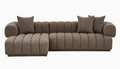 L’Aurora – Canapé Lounge Méridienne en Velours Terre d'Ombre (293 cm)