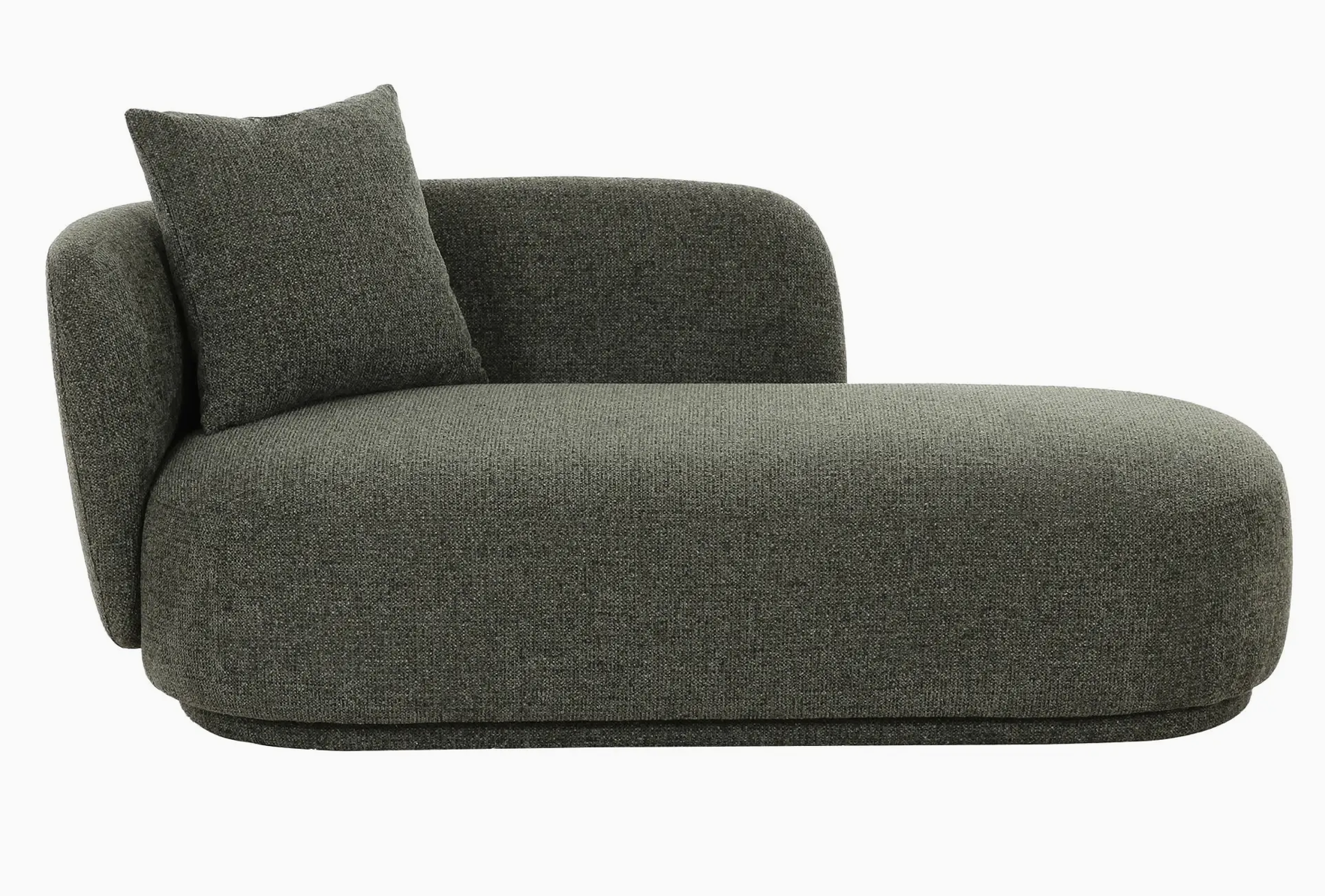 Le Mykonos – Daybed Sculptural & Coussin Cylindrique Vert Sauge