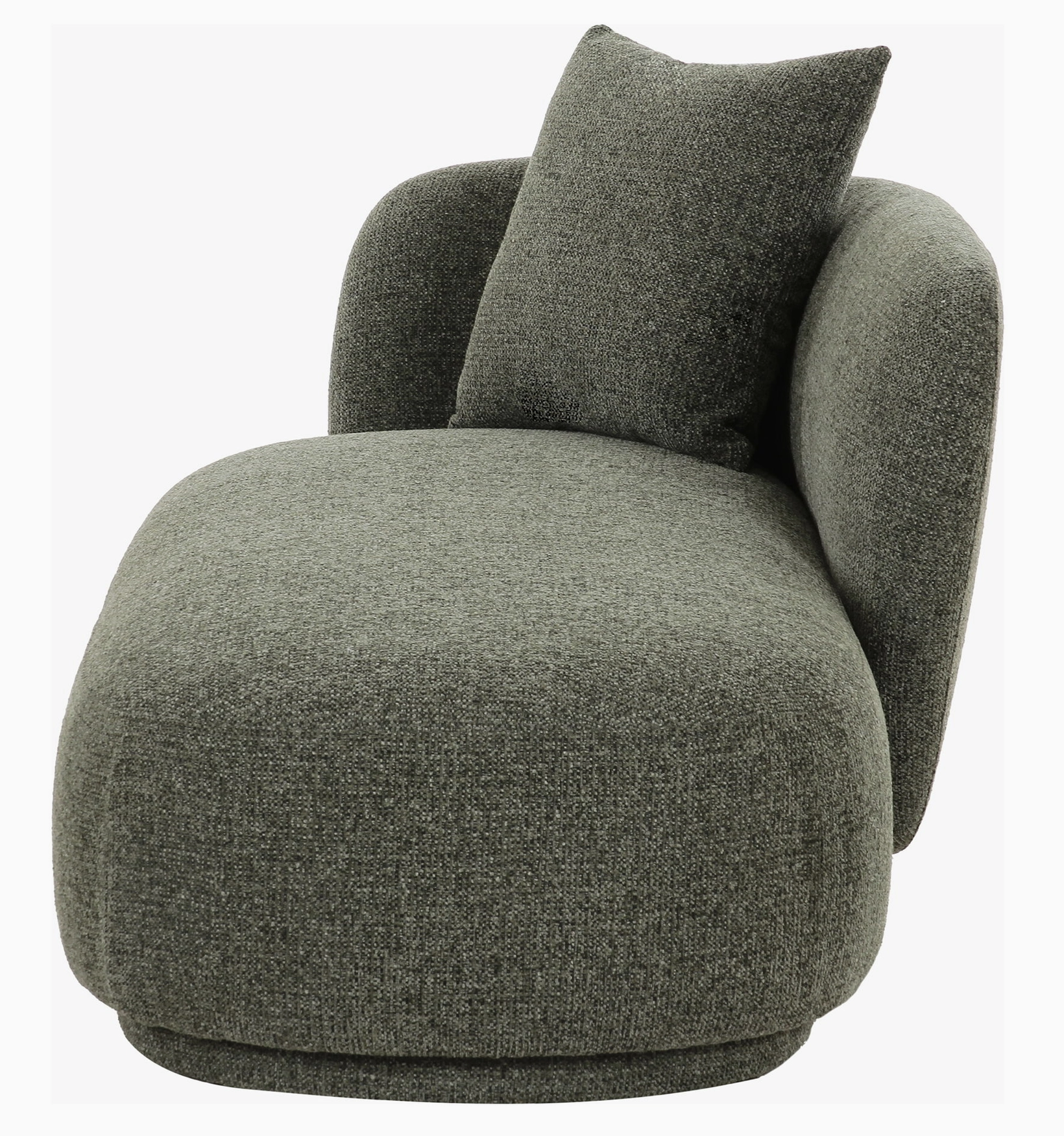 Le Mykonos – Daybed Sculptural & Coussin Cylindrique Vert Sauge