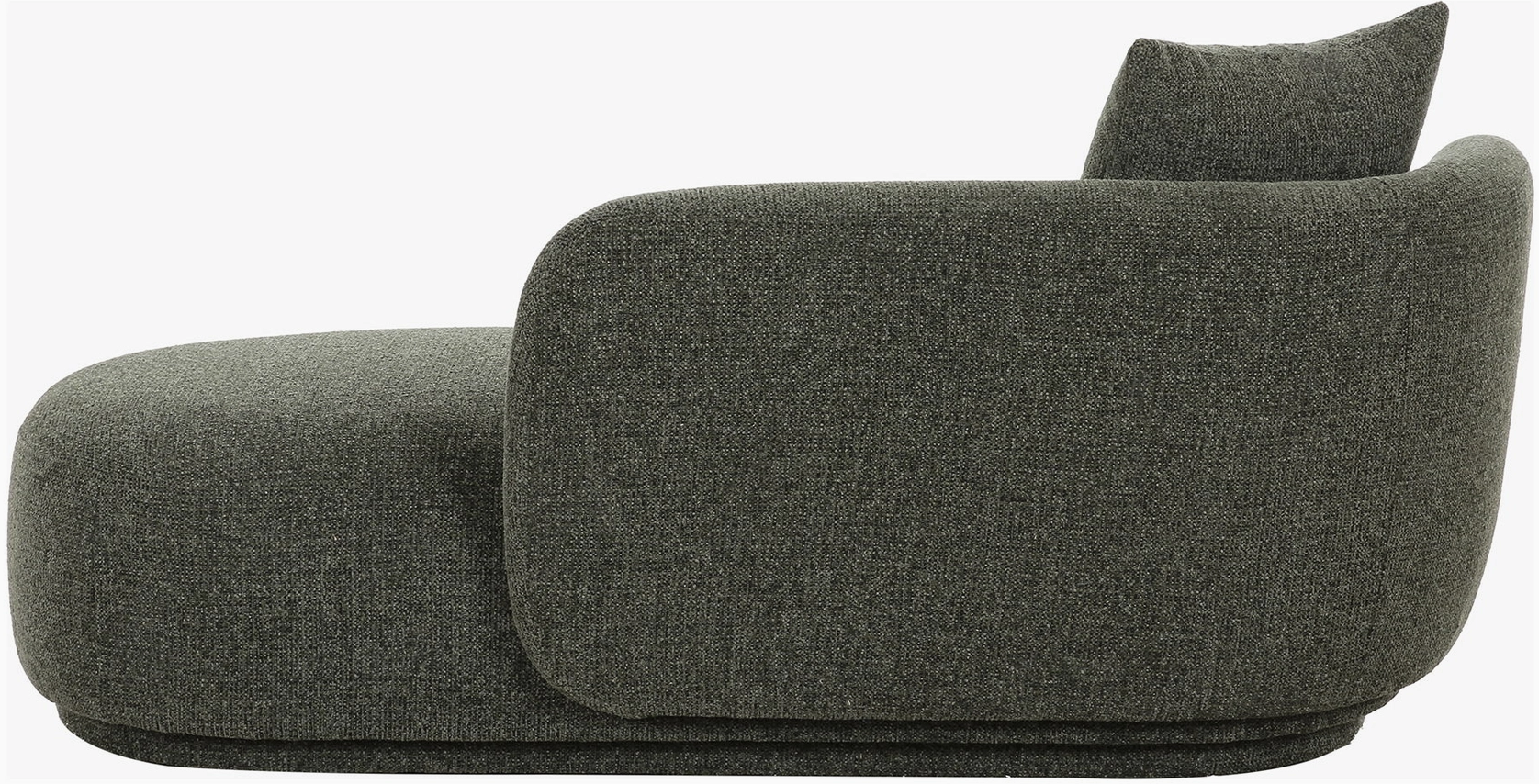 Le Mykonos – Daybed Sculptural & Coussin Cylindrique Vert Sauge