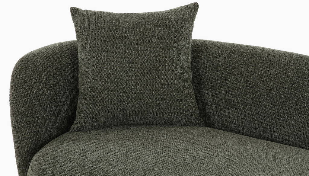 Le Mykonos – Daybed Sculptural & Coussin Cylindrique Vert Sauge