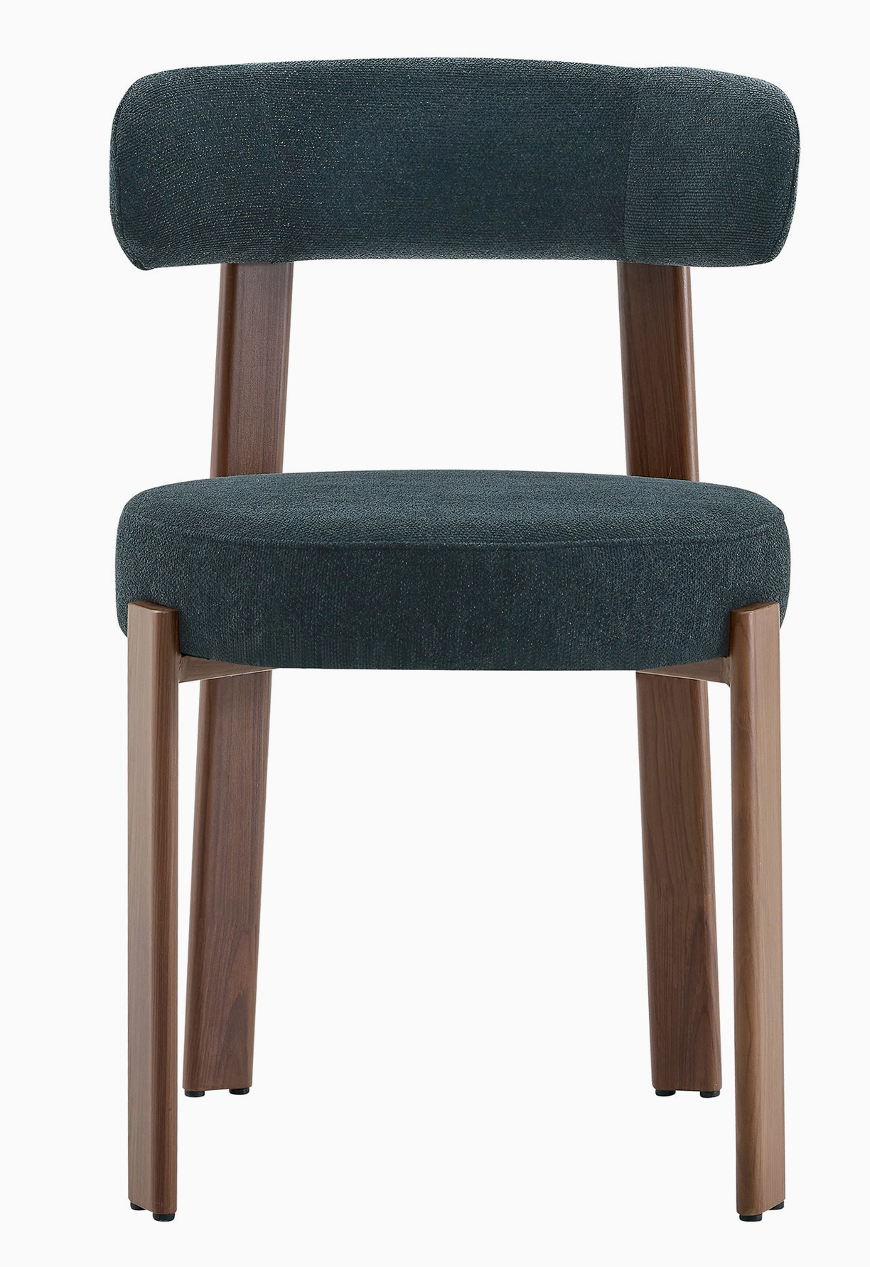 Le Quatuor ClassicBench — Ensemble de 4 Chaises de Table en Lin Noir & Pieds Effet Noyer
