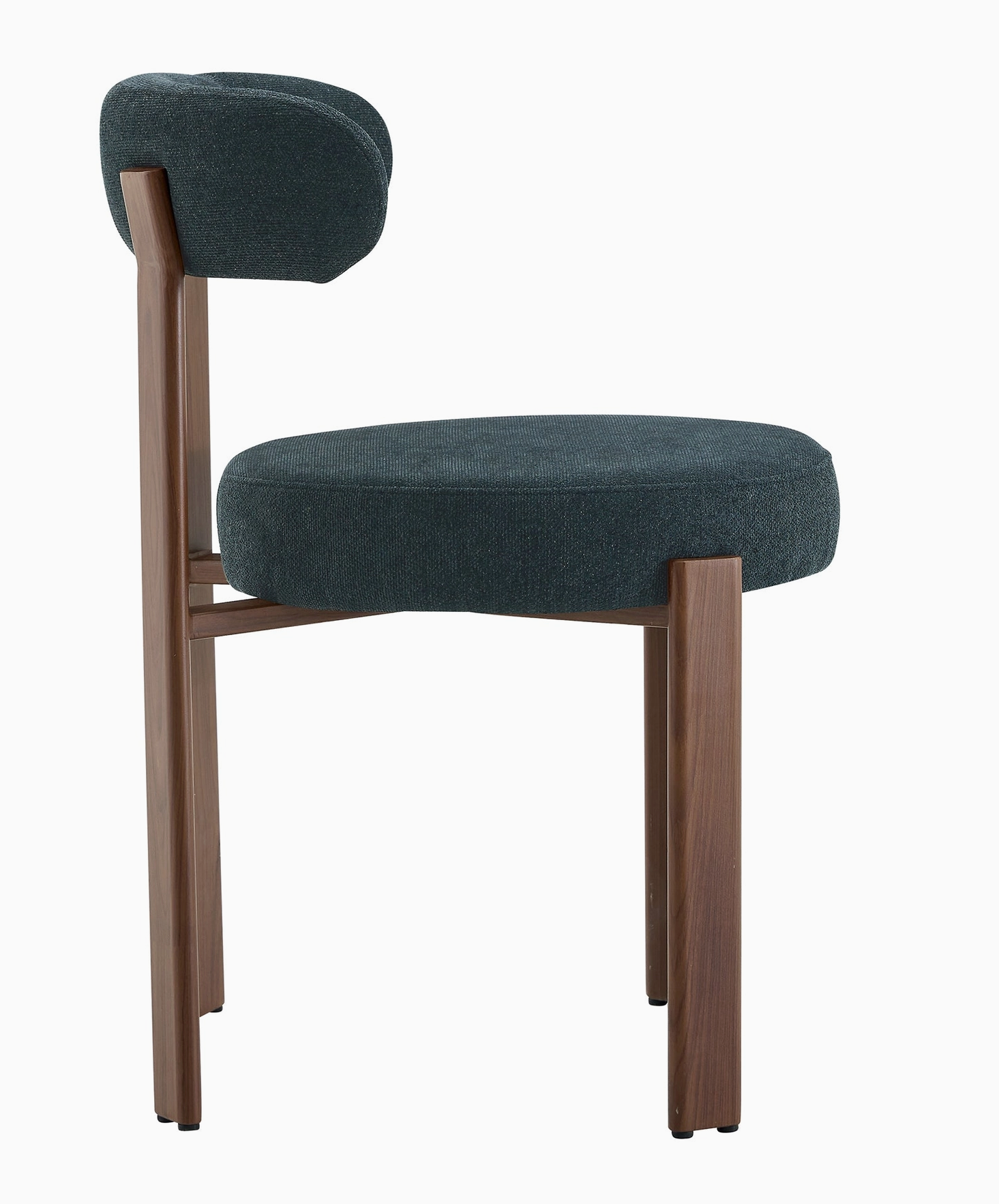 Le Quatuor ClassicBench — Ensemble de 4 Chaises de Table en Lin Noir & Pieds Effet Noyer