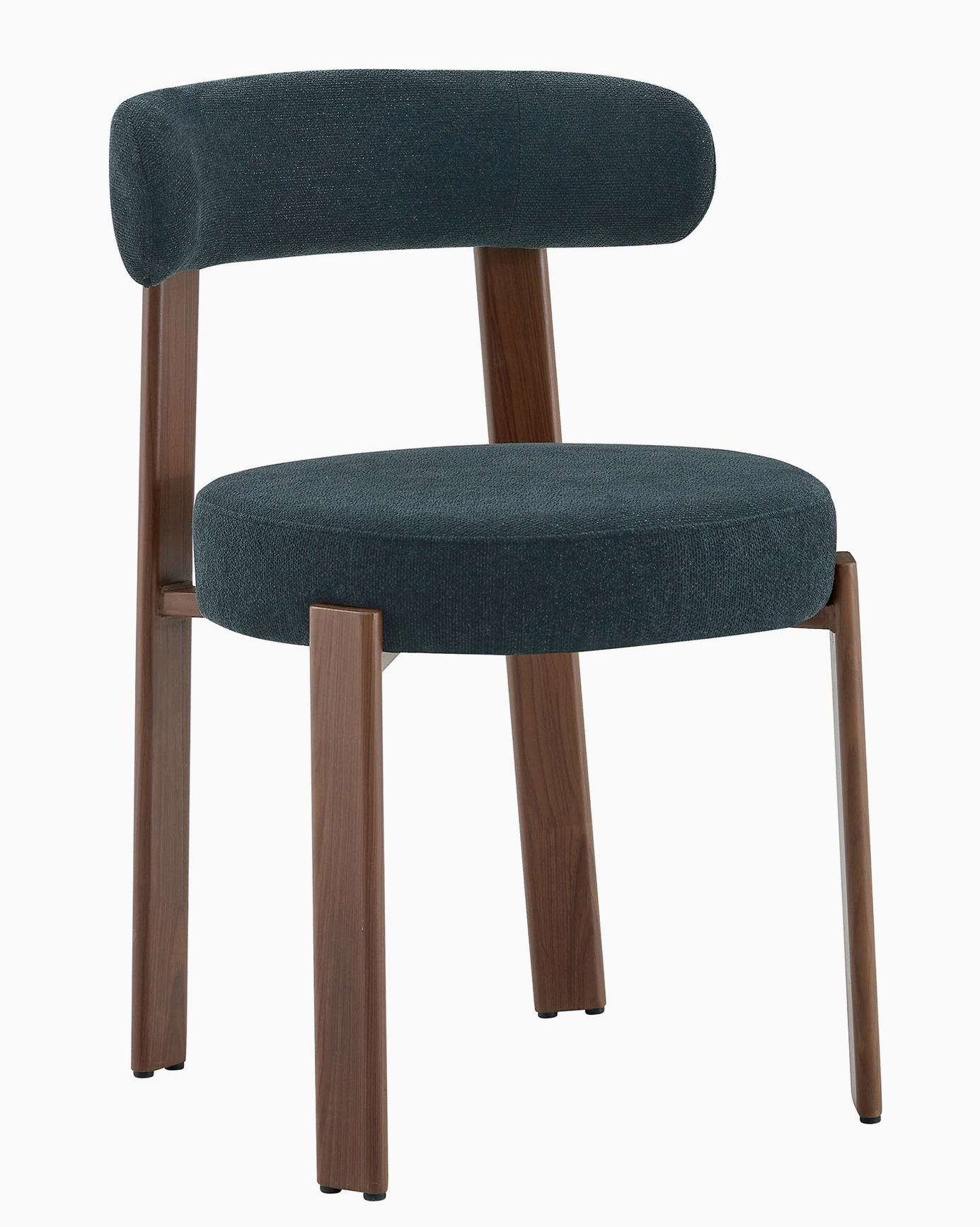 Le Quatuor ClassicBench — Ensemble de 4 Chaises de Table en Lin Noir & Pieds Effet Noyer